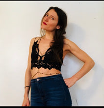 Load image into Gallery viewer, Teal and Turqoise Body Jewelry Waist 32.5”