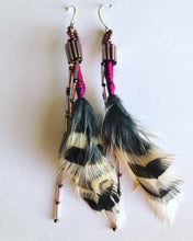 Load image into Gallery viewer, Pink Grouse Feather Earrings
