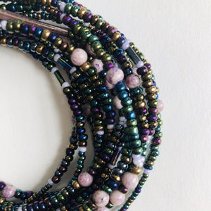Charoite Purple Body Jewelry Waist 30”