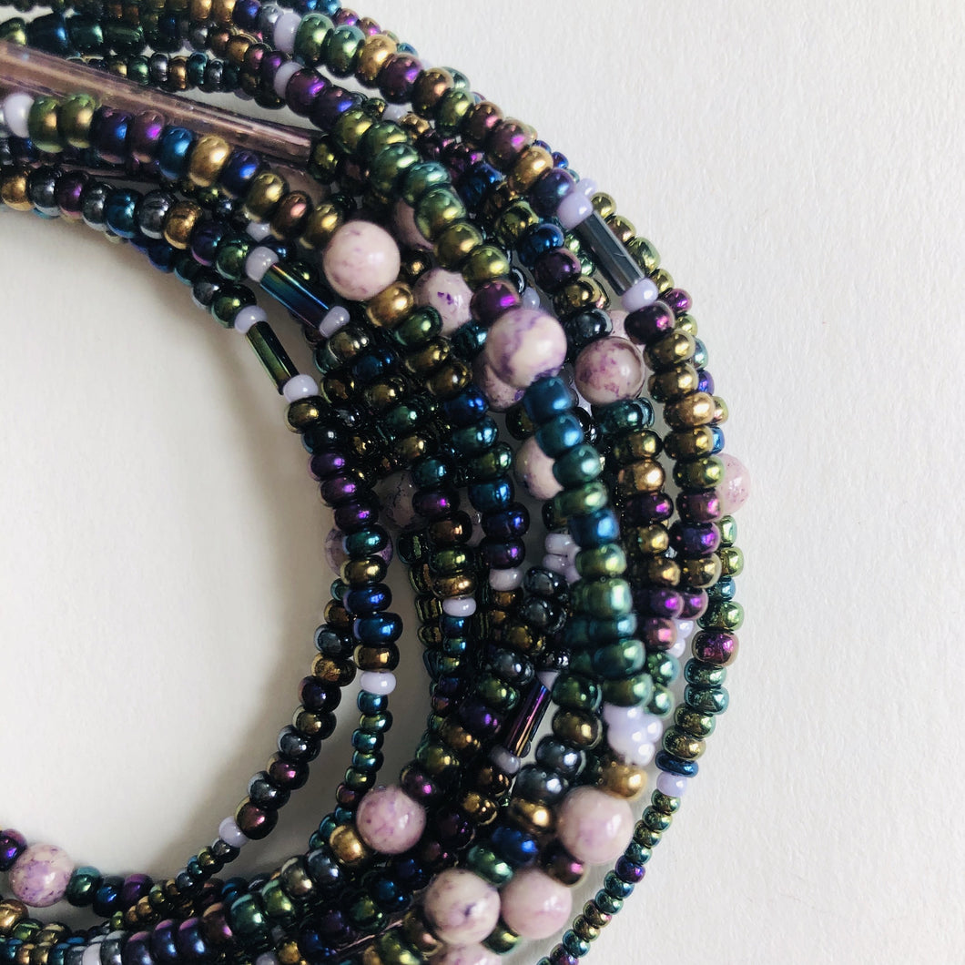 Charoite Purple Body Jewelry Waist 30”